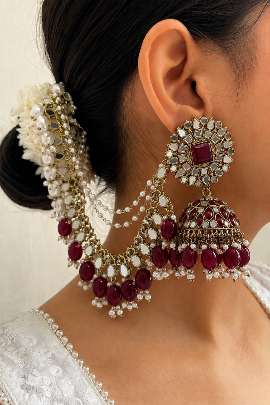 Meher Kundan Jhumka Set