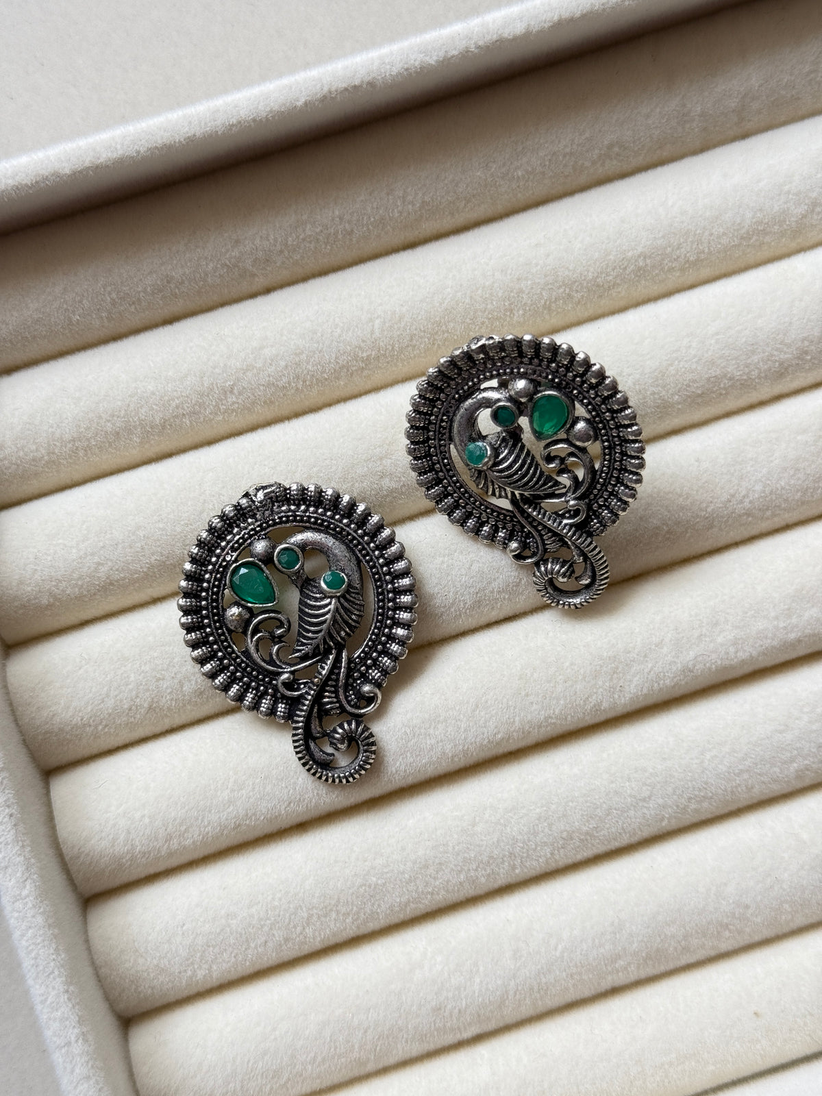 Oxidised Morika Earrings