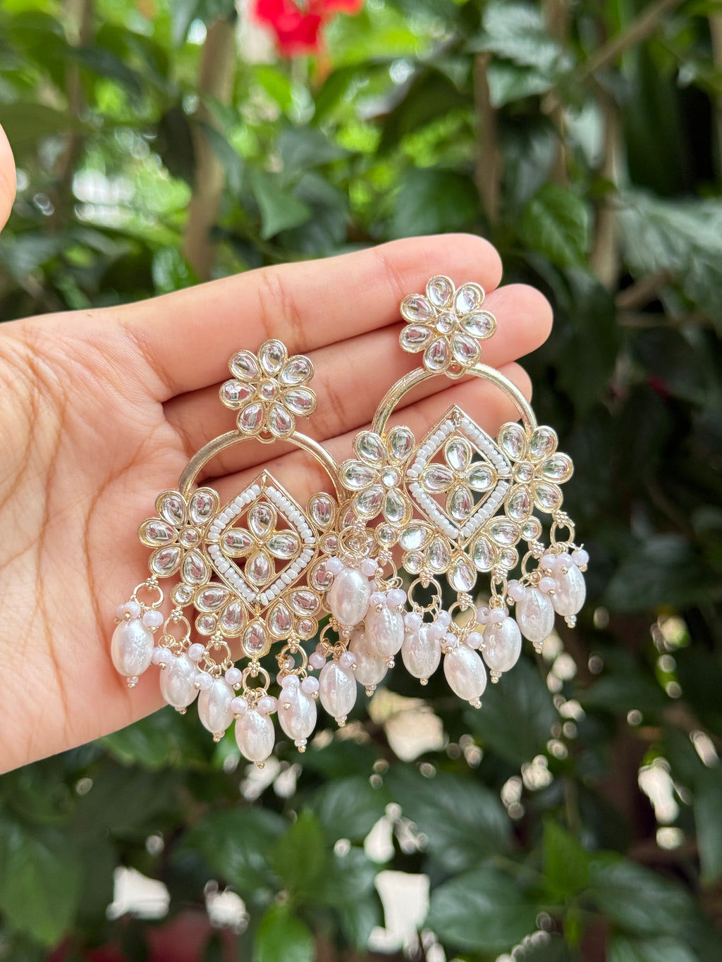 Ishira Pearl Drop Jhumkas