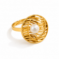 Celeste Pearl Orbit Ring