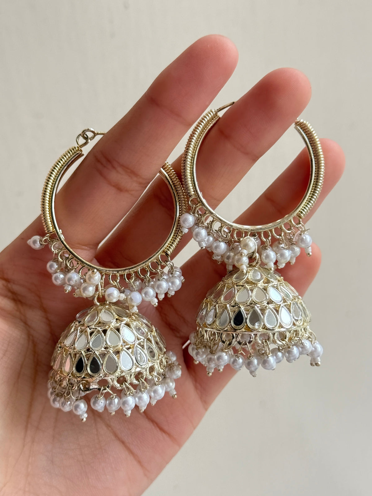 Rajwada Pearl Jhumkas