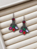 Oxidised Satrangi Tribal Drops