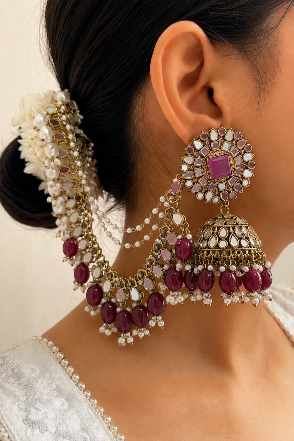 Meher Kundan Jhumka Set