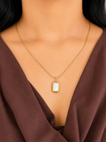 Pearl Rectangle Necklace