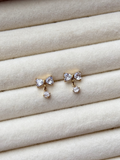 Crystal Bow Drop Earrings
