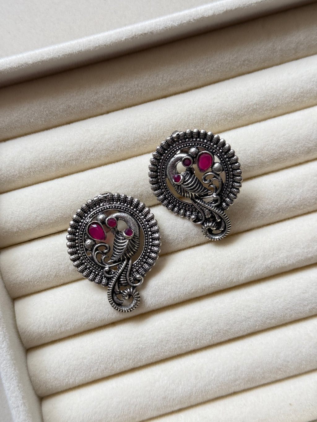 Oxidised Morika Earrings