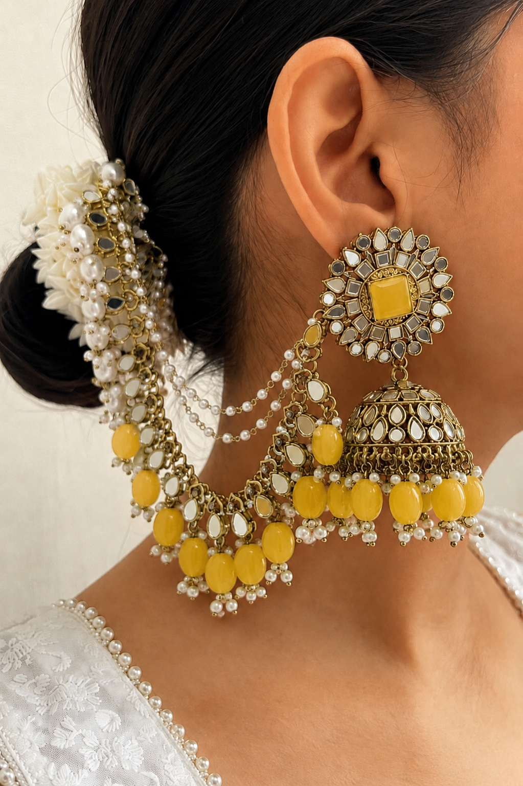 Meher Kundan Jhumka Set