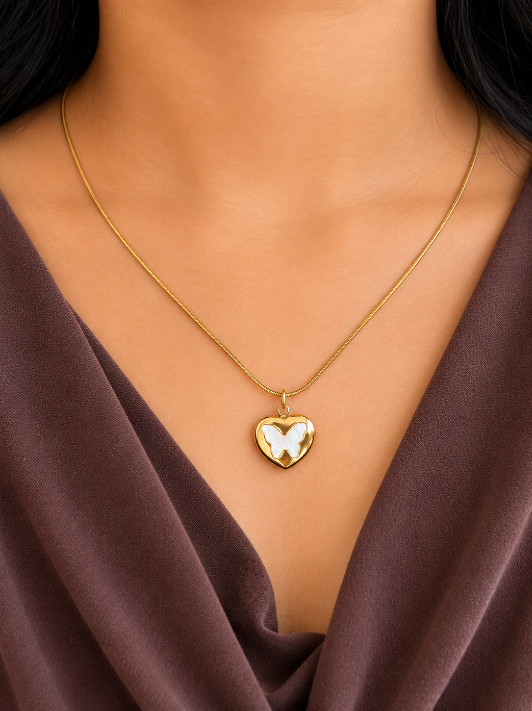 Butterfly Heart Necklace