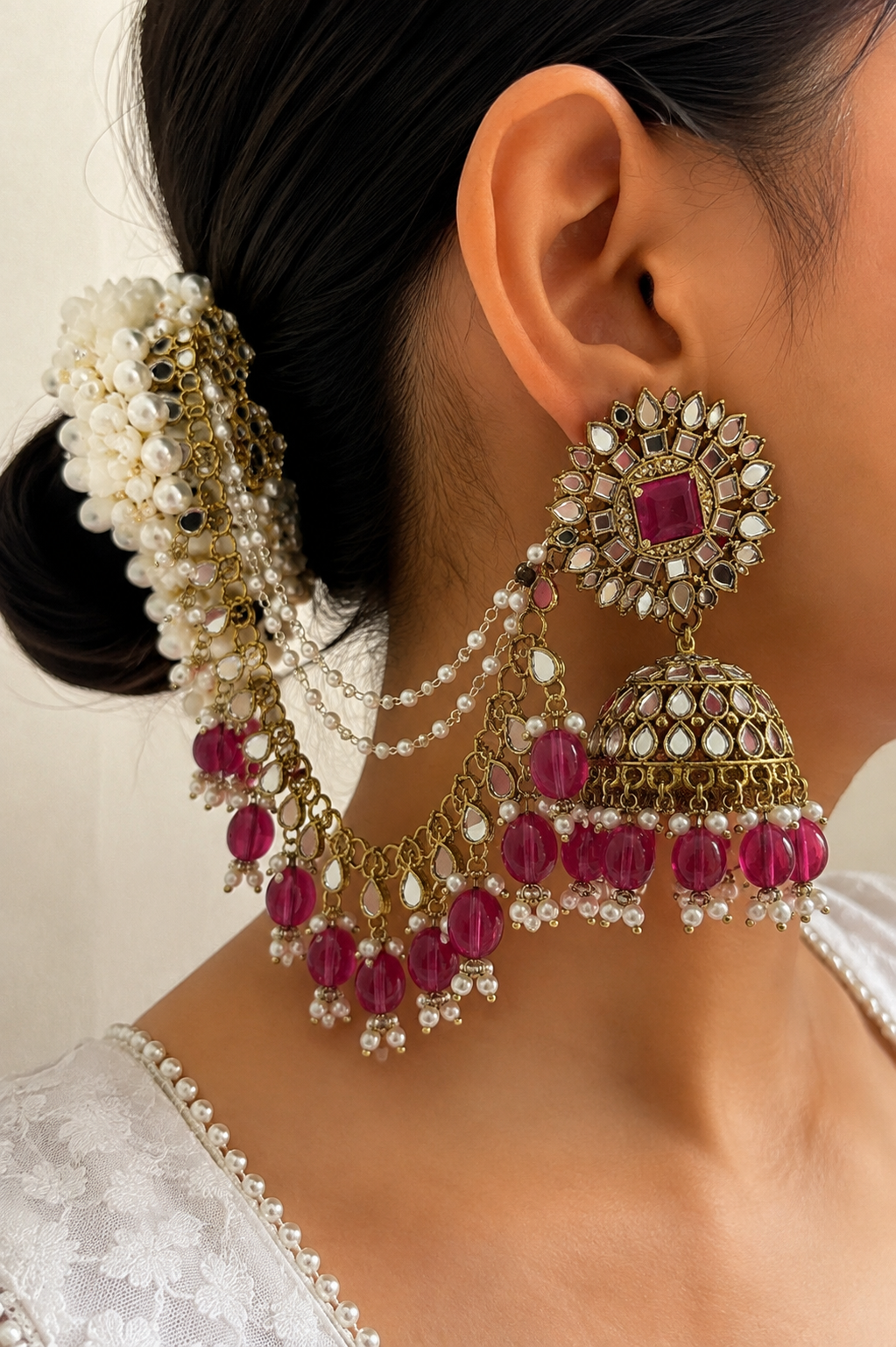 Meher Kundan Jhumka Set