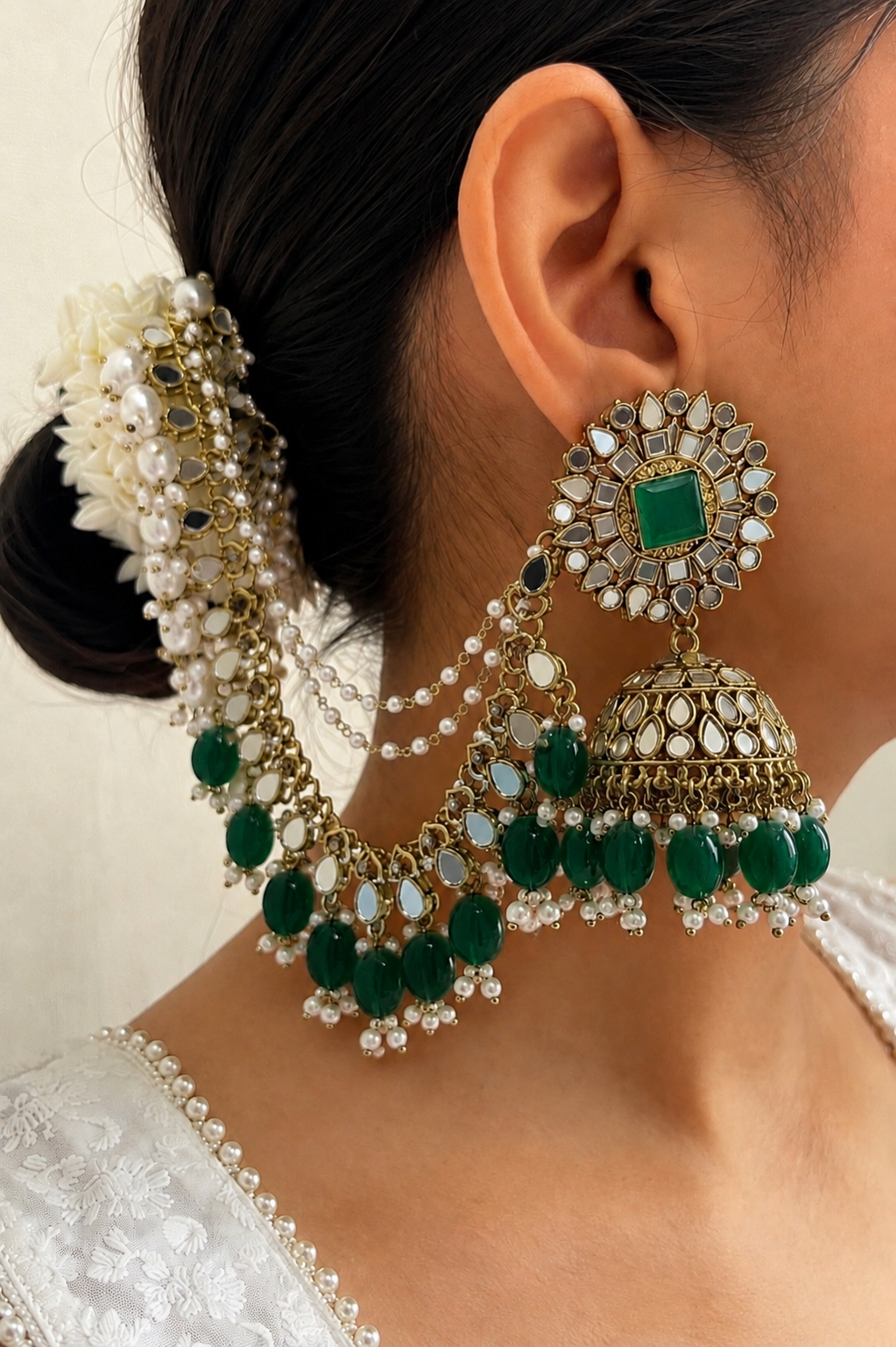 Meher Kundan Jhumka Set