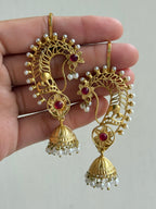 Peacock Ear Cuff Jhumkas