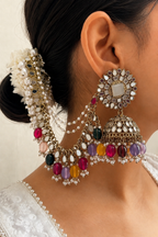 Meher Kundan Jhumka Set