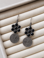 Oxidised Spiral Earrings