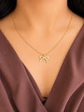 Golden Bow Necklace