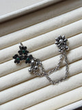 Oxidised Floral Ghungroo Ear Cuff