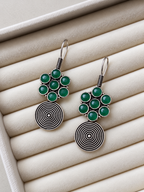 Oxidised Spiral Earrings