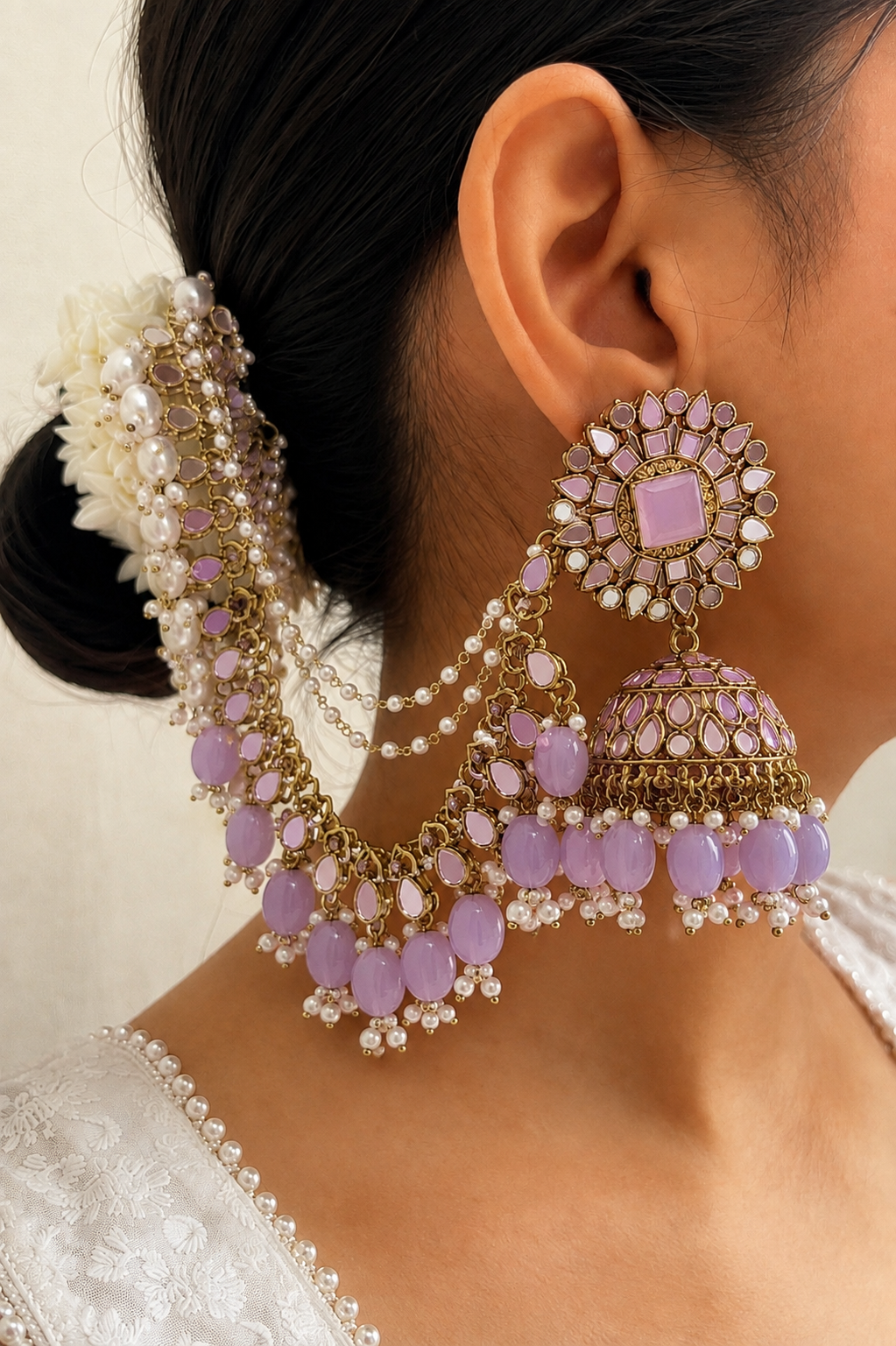 Meher Kundan Jhumka Set