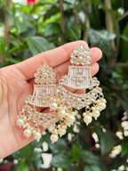 Elara Pearl Arc Jhumkas