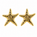 Golden Starfish Earrings