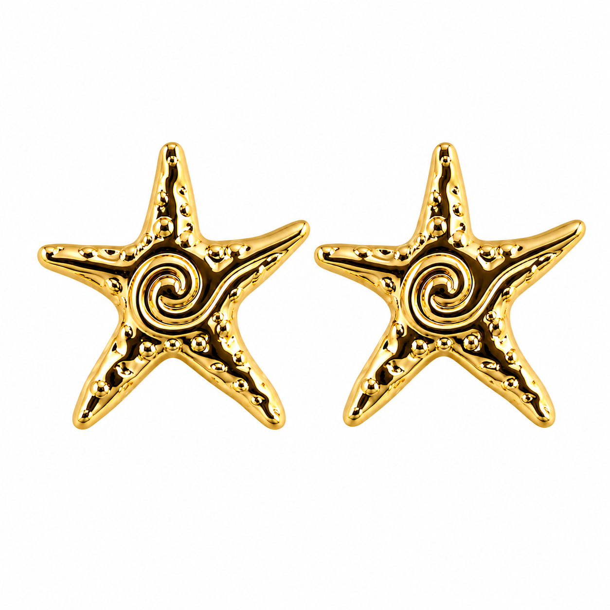 Golden Starfish Earrings